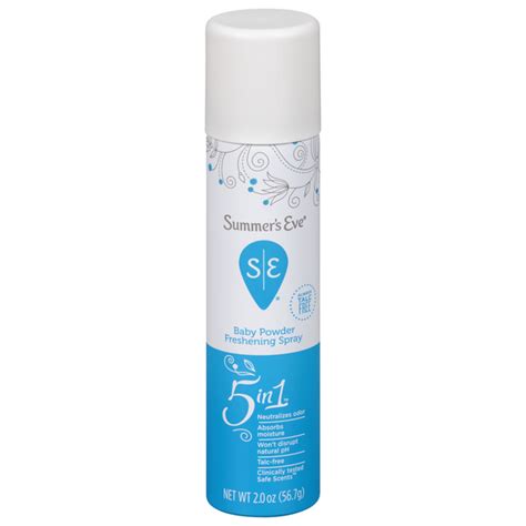 SUMMER'S EVE 5IN 1 BABY POWDER SPRAY 56.7G