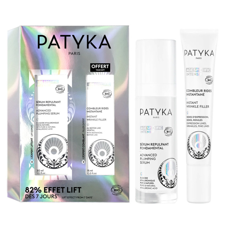 PATYKA COFFRET AGE SPECIFIC INTENSE SERUM REPULPANT FONDAMENTAL 30ML + COMBLEUR RIDES INSTANTANE 15ML