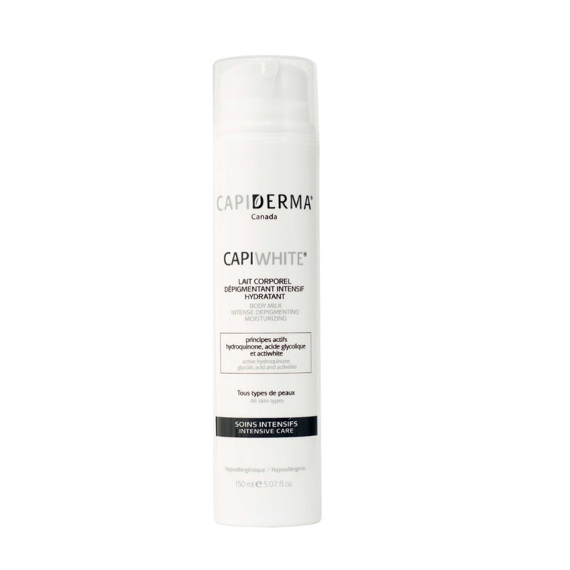 CAPIDERMA CAPIWHITE LAIT CORPOREL DEPIGMENTANT INTENSIF HYDRATANT 150ML