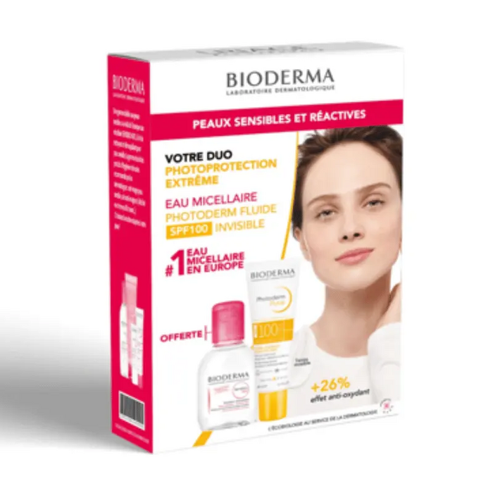 BIODERMA COFFRET PHOTODERM SPOT AGE SPF50 40ML + SENSIBIO H2O EAU MICELLAIRE DEMAQUILLANTE 100ML OFFERT
