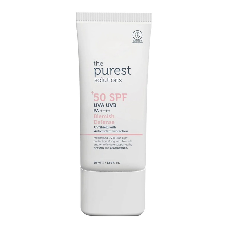 THE PUREST SOLUTIONS BELMISH DEFENCE UVA/UVB ANTIOXIDANT PROTECTION FOR BELMISH-PRONE 50ML