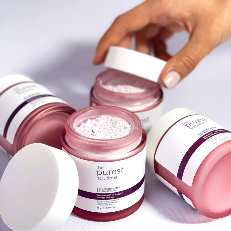 THE PUREST SOLUTIONS POUDRE EXFOLIANTE 0.6% AZELAIC ACID ET 0.6% MALIC ACID 55GR