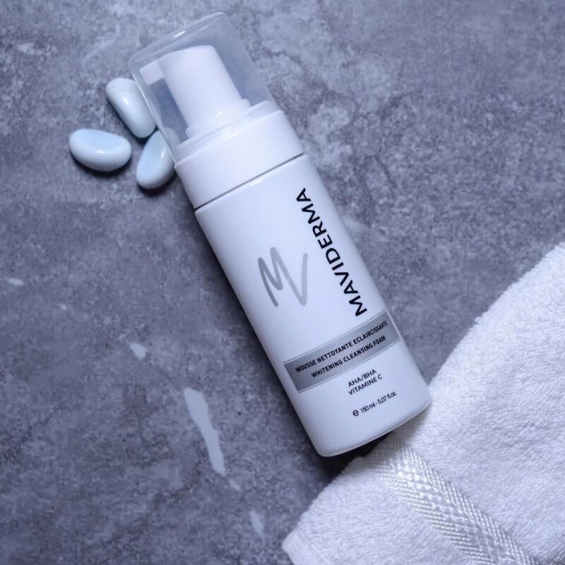 MAVIDERMA MOUSSE NETTOYANTE ECLAIRCISSANTE AHA/BHA VITAMINE C NIACINAMIDE 150ML