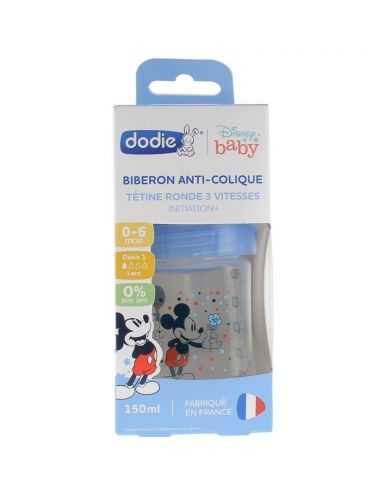 DODIE BIBERON INITIATION TETINE RONDE 3 VITESSE 0-6MOIS D1 MINNIE ROSE 150ML