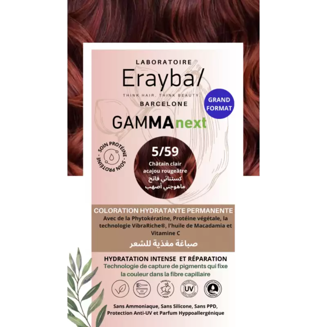 ERAYBA GAMMA NEXT CHATAIN CLAIR ACAJOU ROUGEATRE 5/59 100ML