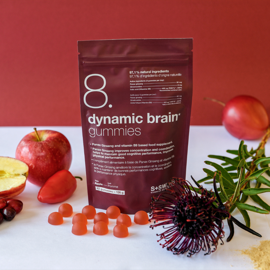 S+SWLAB 8 DYNAMIC BRAIN GUMMIES 126G GOUT POMME B42 GOMMES